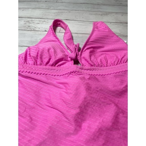 Jessica Simpson PINK Pretty in Pique Strappy-Back Tankini Swim Top - Picture 5 of 8